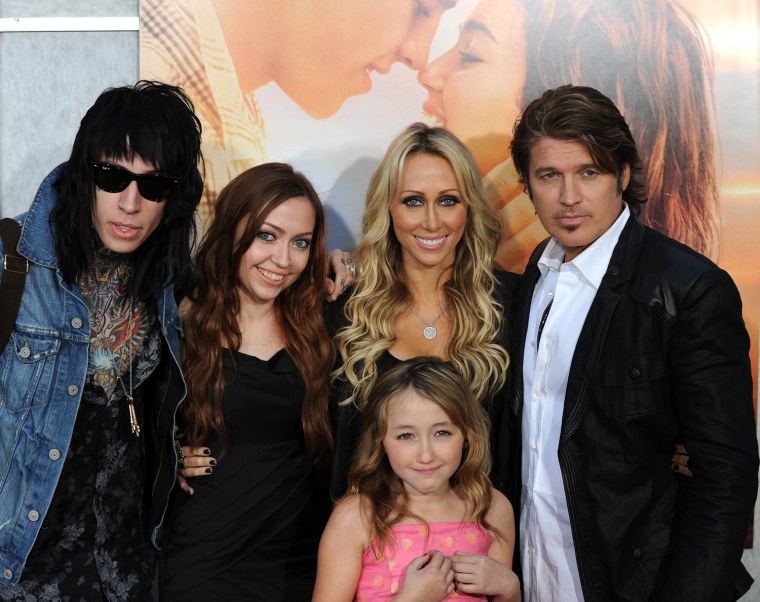 Actress and singer Miley Cyrus' family :